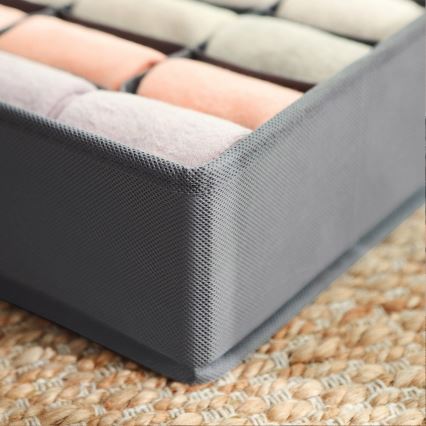 Organizador de ropa interior para cajón GRANT, gris