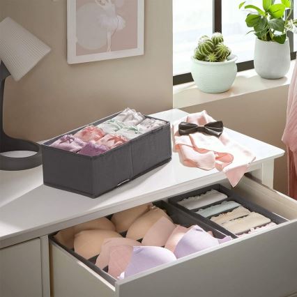 Organizador de ropa interior para cajón GRANT, gris