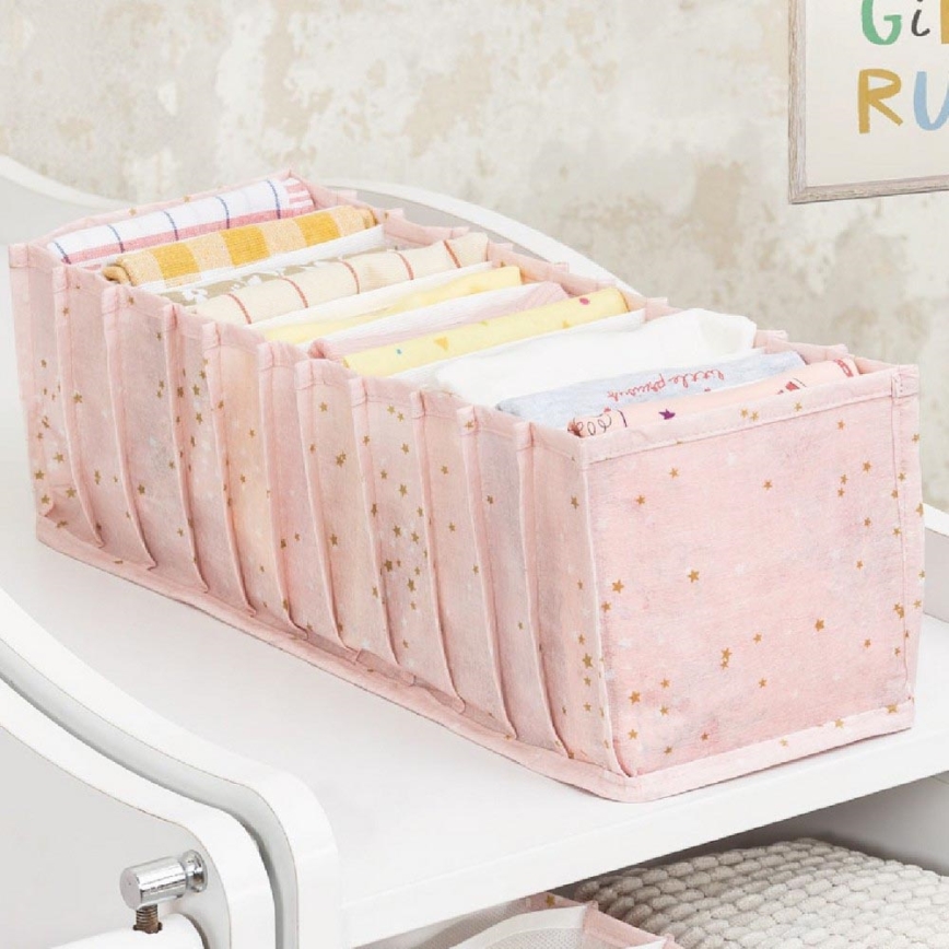 Organizador para armario 42x16x13 cm rosa