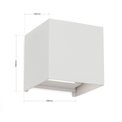Aplique LED para exterior CUBE 2xLED/3W/230V IP54 blanco