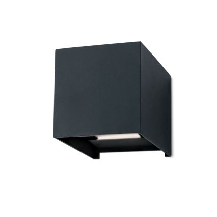 Lámpara de pared LED exterior CUBE 2xLED/3W/230V IP54 antracita