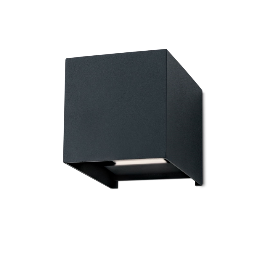 Lámpara de pared LED exterior CUBE 2xLED/3W/230V IP54 antracita