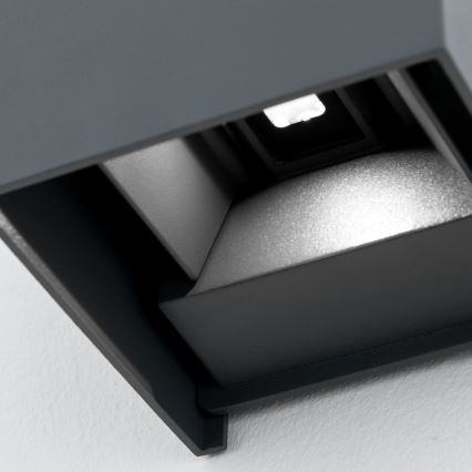Lámpara de pared LED exterior CUBE 2xLED/3W/230V IP54 antracita