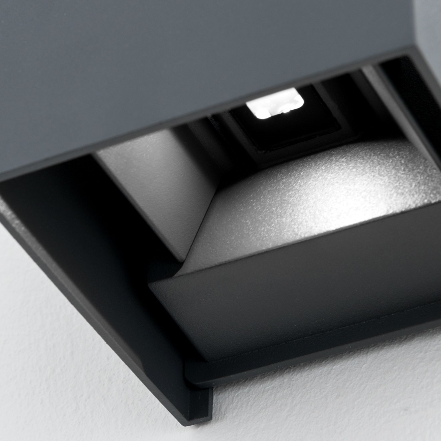Lámpara de pared LED exterior CUBE 2xLED/3W/230V IP54 antracita