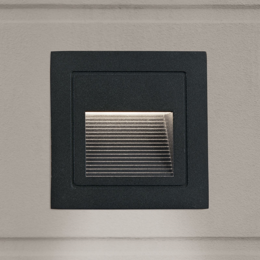 Lámpara empotrada LED LORO LED/2W/230V IP65 negra