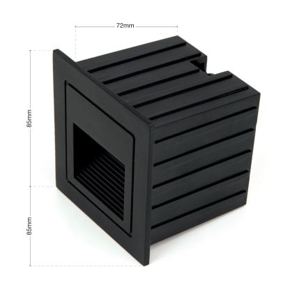 Lámpara empotrada LED LORO LED/2W/230V IP65 negra