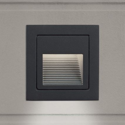 LED Lámpara empotrada LORO LED/2W/230V IP65 antracita