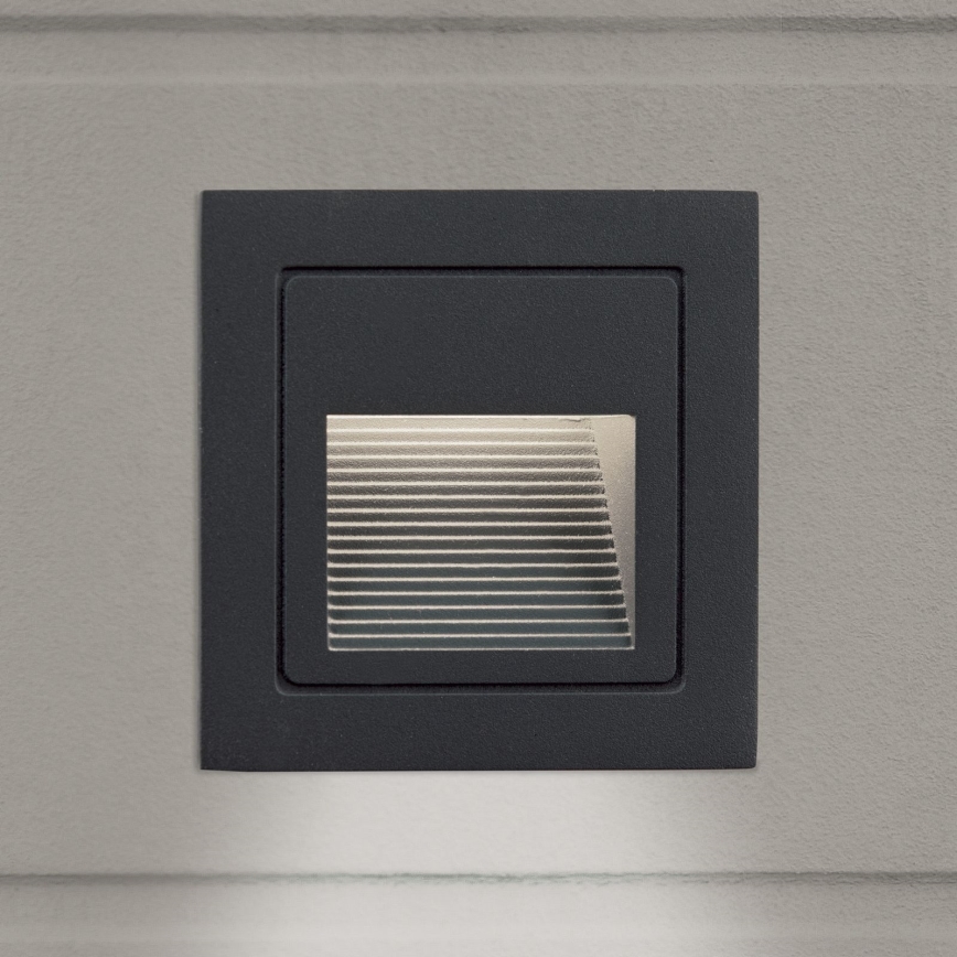 LED Lámpara empotrada LORO LED/2W/230V IP65 antracita