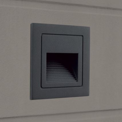 LED Lámpara empotrada LORO LED/2W/230V IP65 antracita