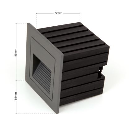 LED Lámpara empotrada LORO LED/2W/230V IP65 antracita