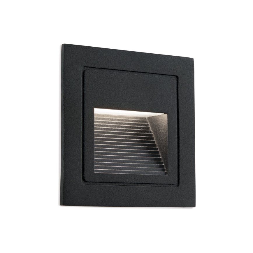 LED Lámpara empotrada LORO LED/2W/230V IP65 negro