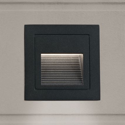 LED Lámpara empotrada LORO LED/2W/230V IP65 negro