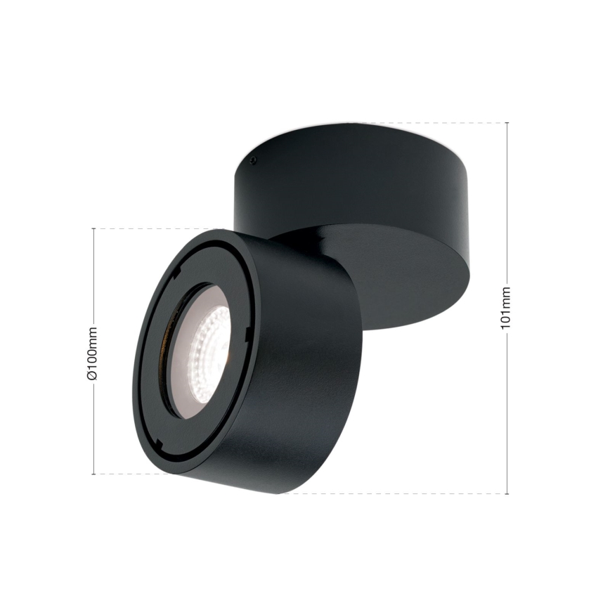 Foco de baño LED regulable HARVEY LED/15W/230V IP65 negro