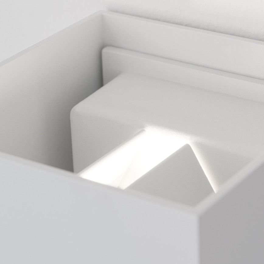 Aplique de pared LED para exterior con sensor de movimiento y crepuscular CUBE-S LED/13W/230V IP54 blanco