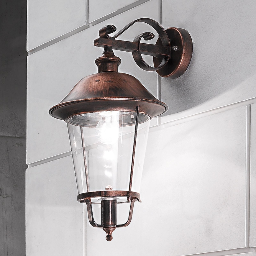 Aplique de exterior KENZO 1xE27/100W/230V IP44 bronce/pátina