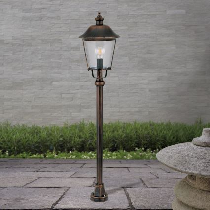 Lámpara de exterior KENZO 1xE27/100W/230V IP44 bronce/pátina
