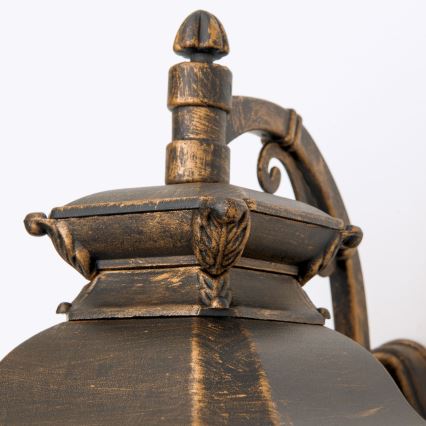 Aplique de pared exterior AIKO 1xE27/60W/230V IP23 bronce/pátina