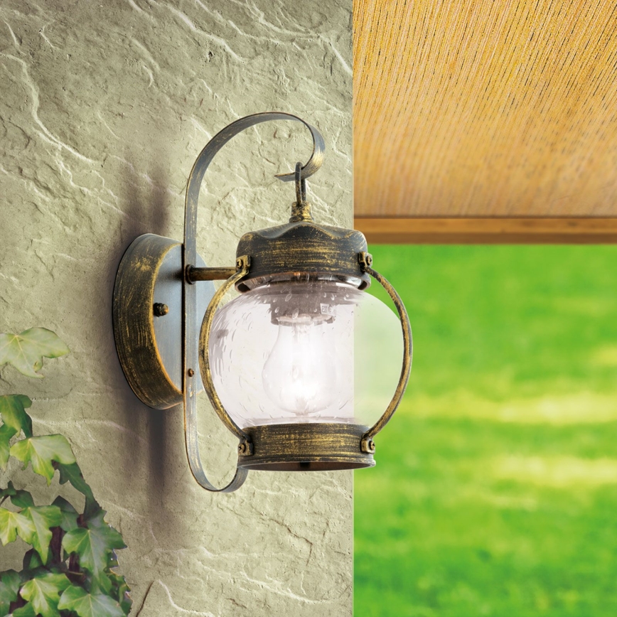 Lámpara de pared exterior TAVERNA 1xE27/60W/230V IP23 bronce/pátina