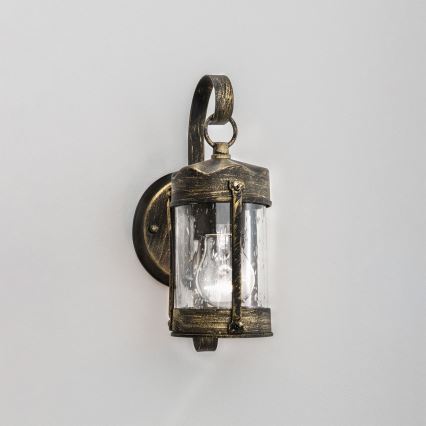 Aplique de pared exterior TAVERNA 1xE27/60W/230V IP23 bronce/pátina