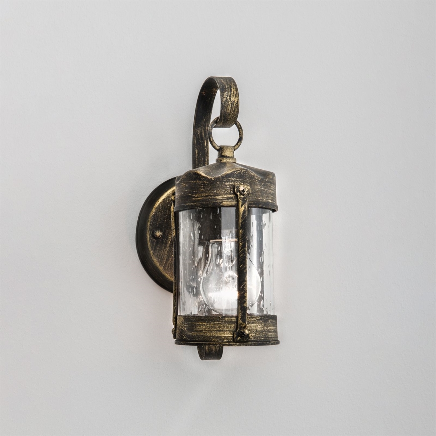 Aplique de pared exterior TAVERNA 1xE27/60W/230V IP23 bronce/pátina