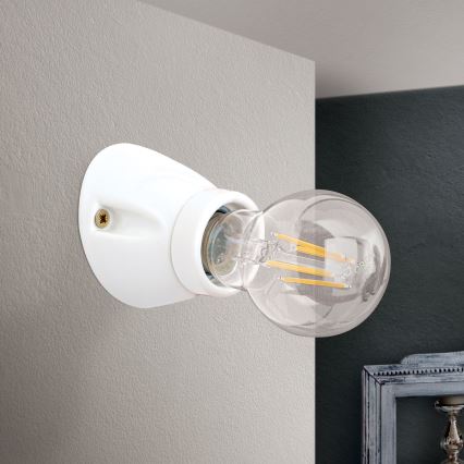 Aplique de pared FROST 1xE27/60W/230V blanco