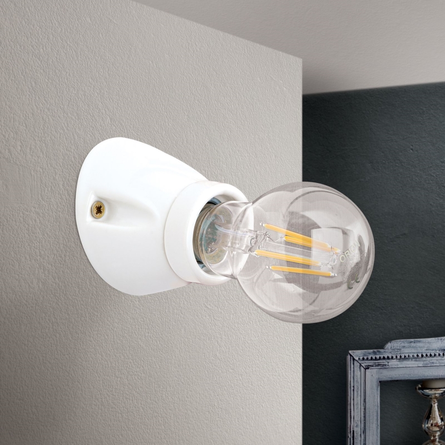 Aplique de pared FROST 1xE27/60W/230V blanco