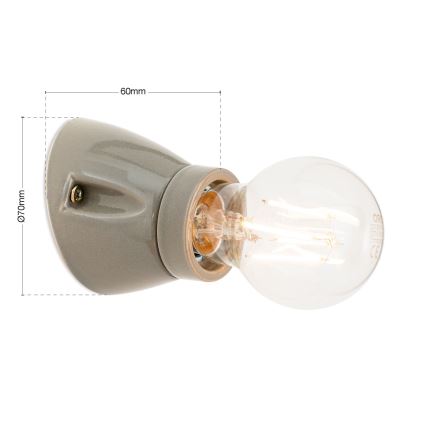 Aplique de pared FROST 1xE27/60W/230V gris