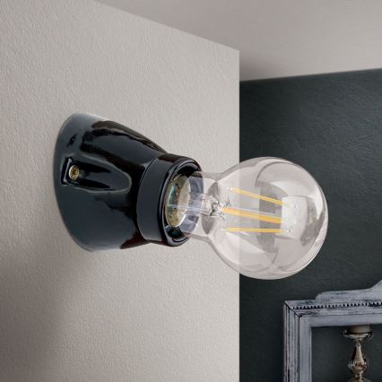 Aplique de pared FROST 1xE27/60W/230V negro