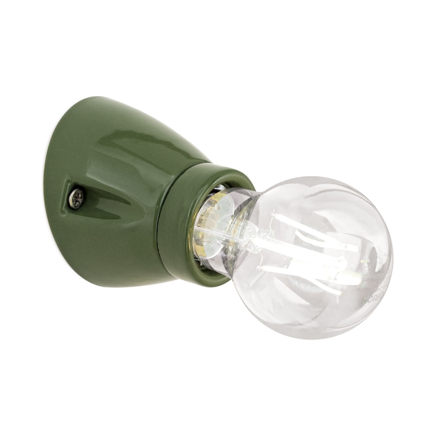 Aplique de pared FROST 1xE27/60W/230V verde
