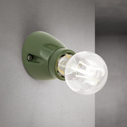 Aplique de pared FROST 1xE27/60W/230V verde
