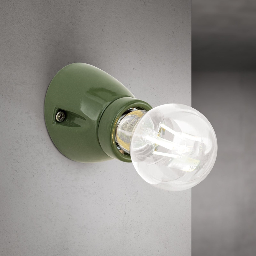 Aplique de pared FROST 1xE27/60W/230V verde