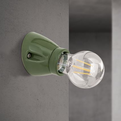 Aplique de pared FROST 1xE27/60W/230V verde