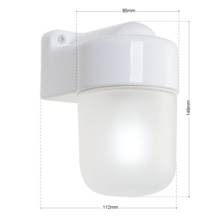 Lámpara de pared OSTIA 1xE27/40W/230V blanca