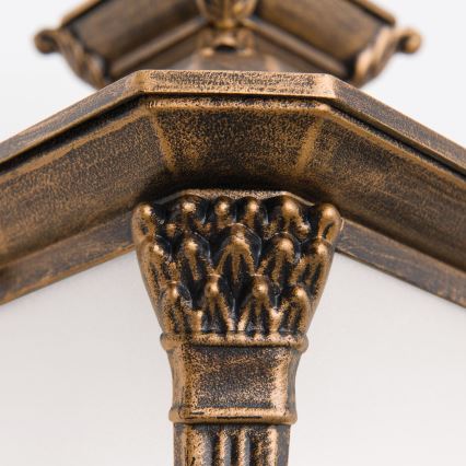 Lámpara de pared exterior AIKO 1xE27/60W/230V IP23 bronce/pátina