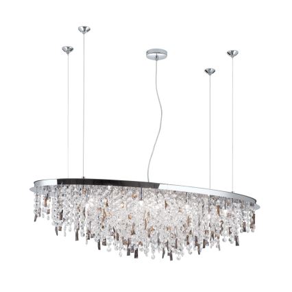 Araña de cristal CRYSTALRIVER 21xG9/40W/230V cromo brillante