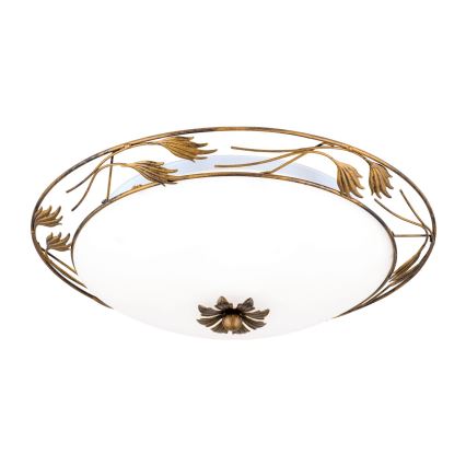 Plafón FLEUR 3xE27/60W/230V diá. 50 cm bronce