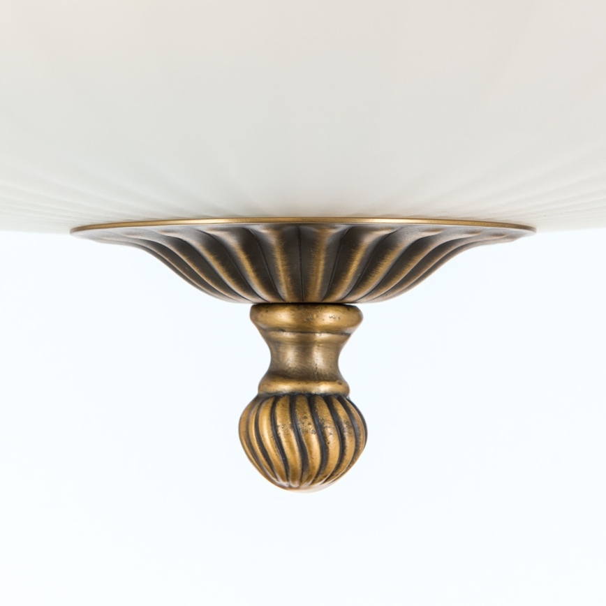 Lámpara de techo ROCCA 4xE27/60W/230V diá. 43 cm bronce/blanco