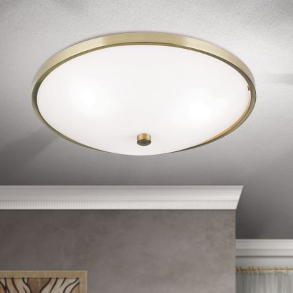 Plafón AIDA 3xE27/60W/230V diá. 40 cm latón