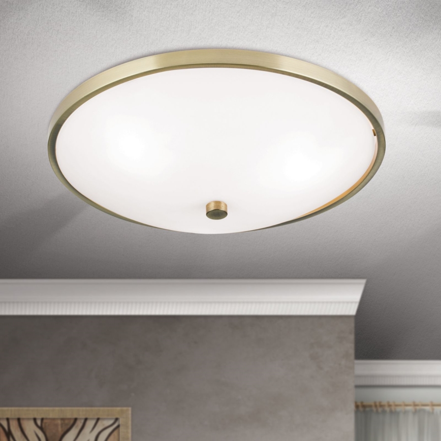 Plafón AIDA 3xE27/60W/230V diá. 40 cm latón