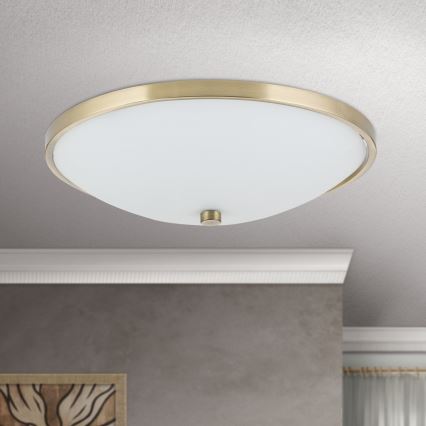 Plafón AIDA 3xE27/60W/230V diá. 40 cm latón