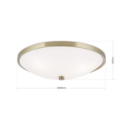 Plafón AIDA 3xE27/60W/230V diá. 40 cm latón