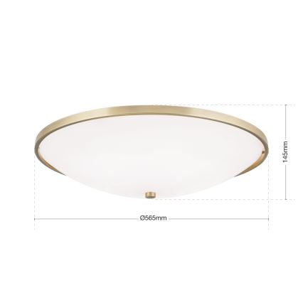 Plafón AIDA 5xE27/60W/230V diá. 56,5 cm latón