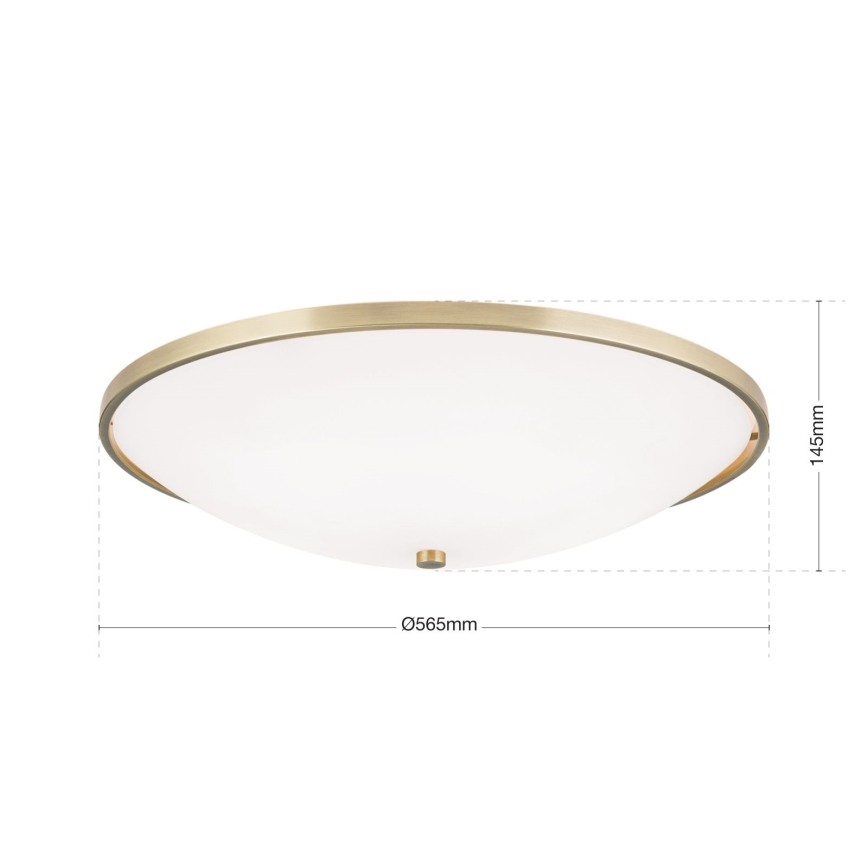 Plafón AIDA 5xE27/60W/230V diá. 56,5 cm latón