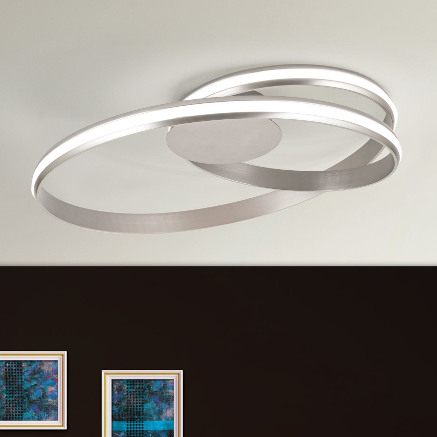 Lámpara de techo LED regulable CIRCUS LED/30W/230V plata