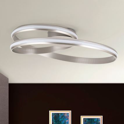 Lámpara de techo LED regulable CIRCUS LED/30W/230V plata