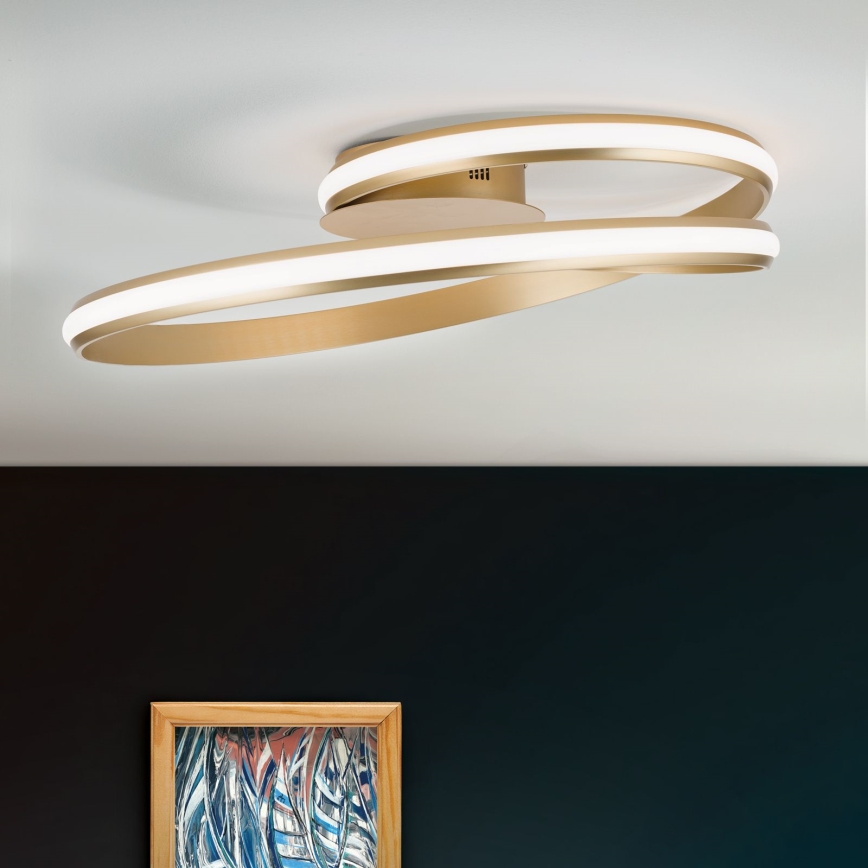 Plafón LED regulable CIRCUS LED/30W/230V dorado