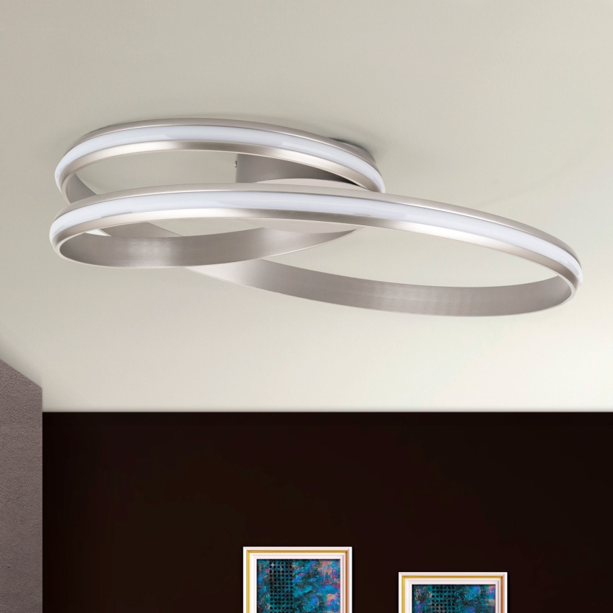 Plafón LED regulable CIRCUS LED/30W/230V plata