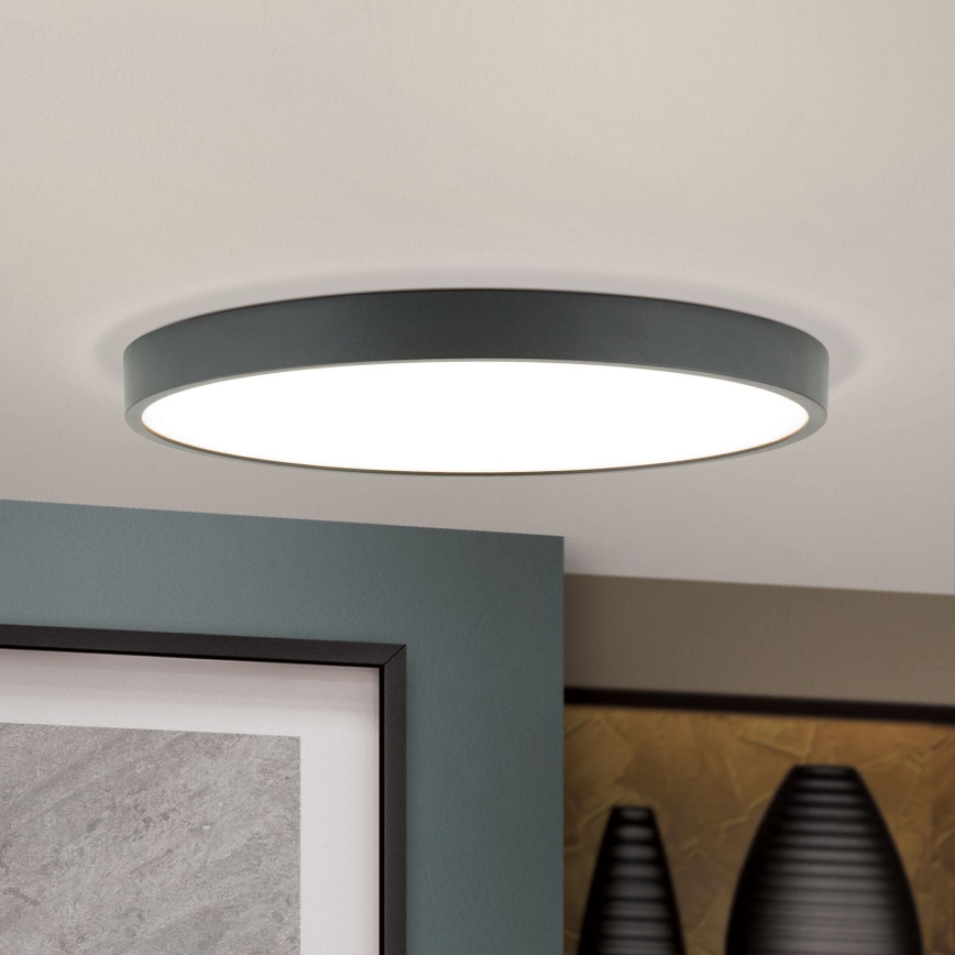 Plafón LED BULLY LED/28W/230V diá. 28 cm negro