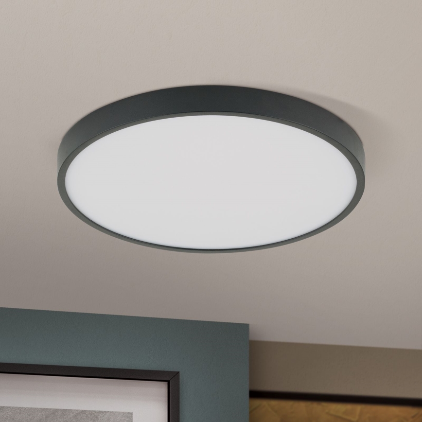 Plafón LED BULLY LED/28W/230V diá. 28 cm negro