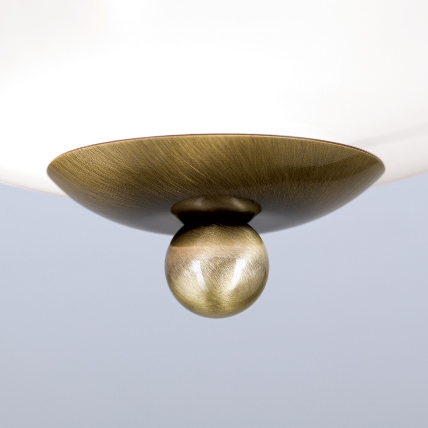 Plafón LANDHAUS 1xE27/60W/230V diá. 21 cm bronce/blanco